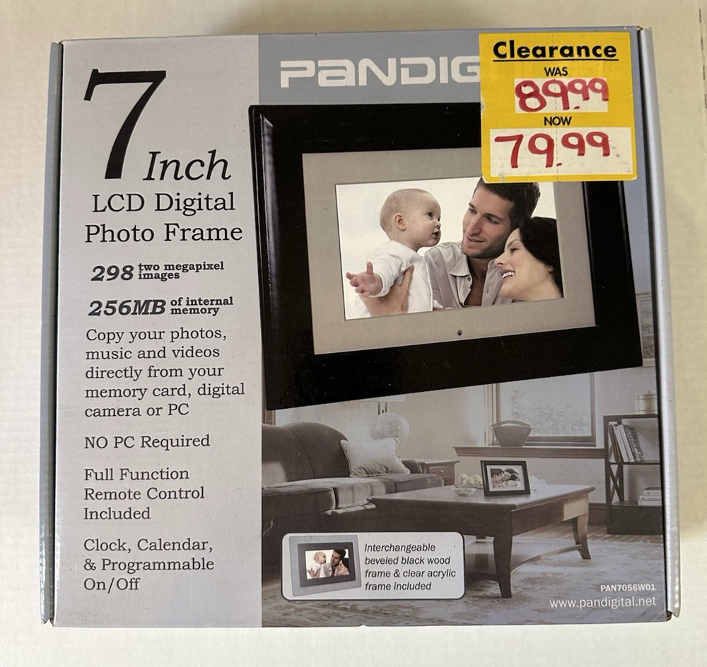 PanDigital 7 LCD Digital Photo Frame New PAN7056W01